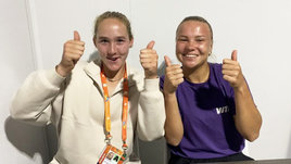 Теннисистки Мирра Андреева и Диана Шнайдер