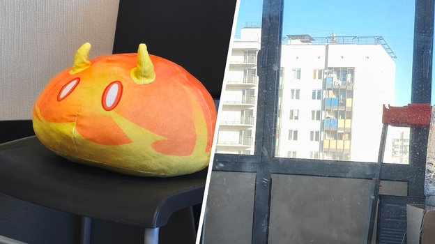 Тестируем камеру: слева трехкратный зум, справа детализация камеры позволяет увидеть разводы на окне.