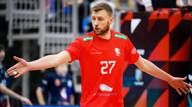 Либеро «Белогорья» Валентин Голубев