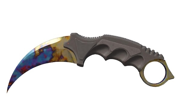 Керамбит «Поверхностная закалка». Стоимость не менее 80 тысяч рублей.