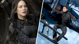 Кадр из фильма «Голодные игры: Сойка-пересмешница. Часть I», реж. Фрэнсис Лоуренс; «Миссия невыполнима: Последствия», реж. Кристофер Маккуорри