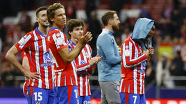 Футболисты «Атлетико» Клеман Лангле, Маркос Льоренте и Антуан Гризманн