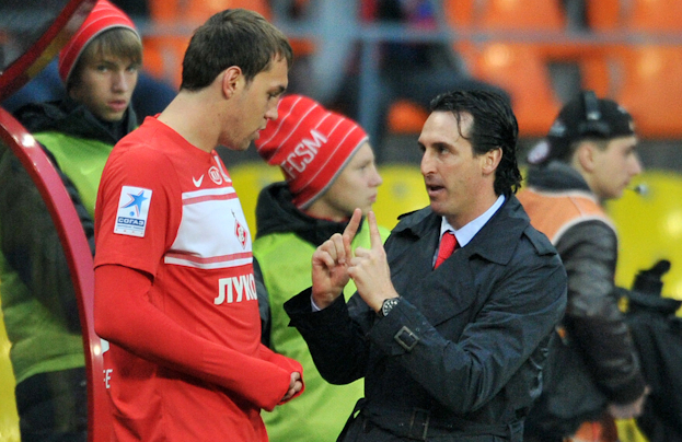 Артем Дзюба и Унаи Эмери.