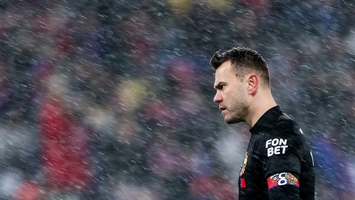 Вратарь ЦСКА Игорь Акинфеев.