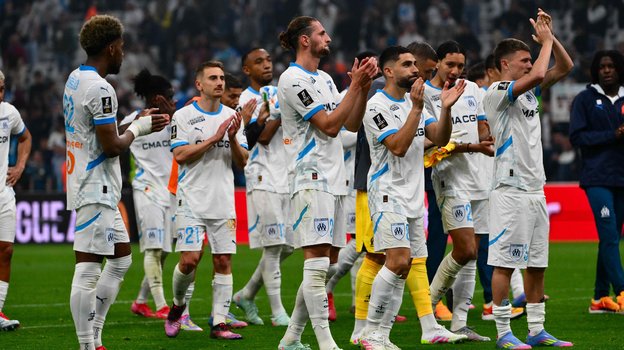 Футболисты «Марселя» после победы над «Тулузой».