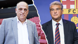 Президент Ла Лиги Хавьер Тебас и президент «Барселоны» Жоан Лапорта