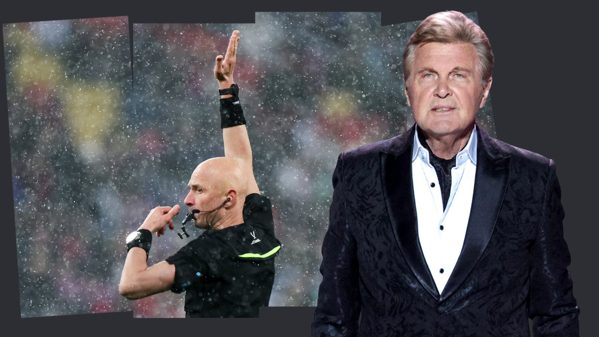 Футбольный судья Сергей Карасев и певец Лев Лещенко