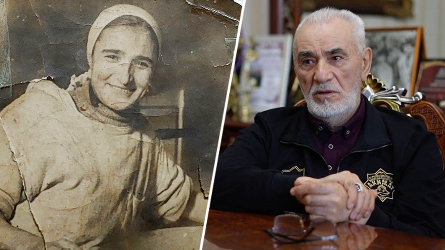 Салим Нуцалханов и его мама Калимат