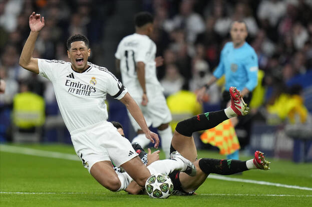 Полузащитник «Реала» Джуд Беллингем в матче с «Арсеналом».