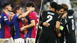 Футболисты «Барселоны» и «Арсенала» празднуют выход в полуфинал Лиги чемпионов