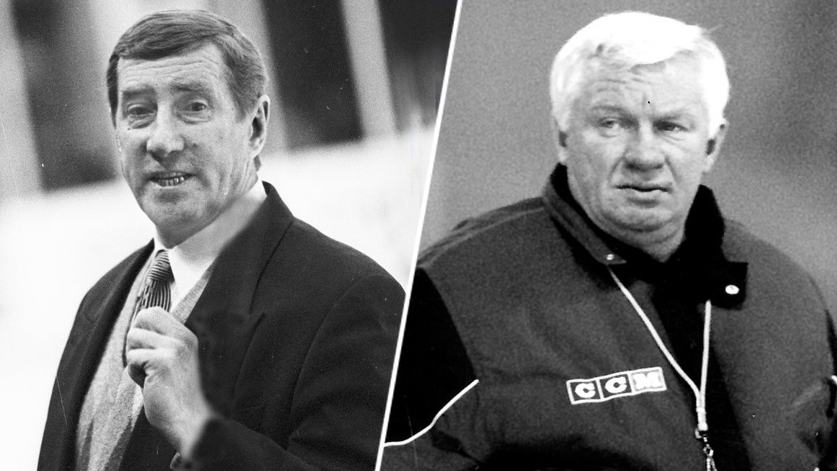 Тренеры по хоккею Валерий Белоусов и Сергей Михалев