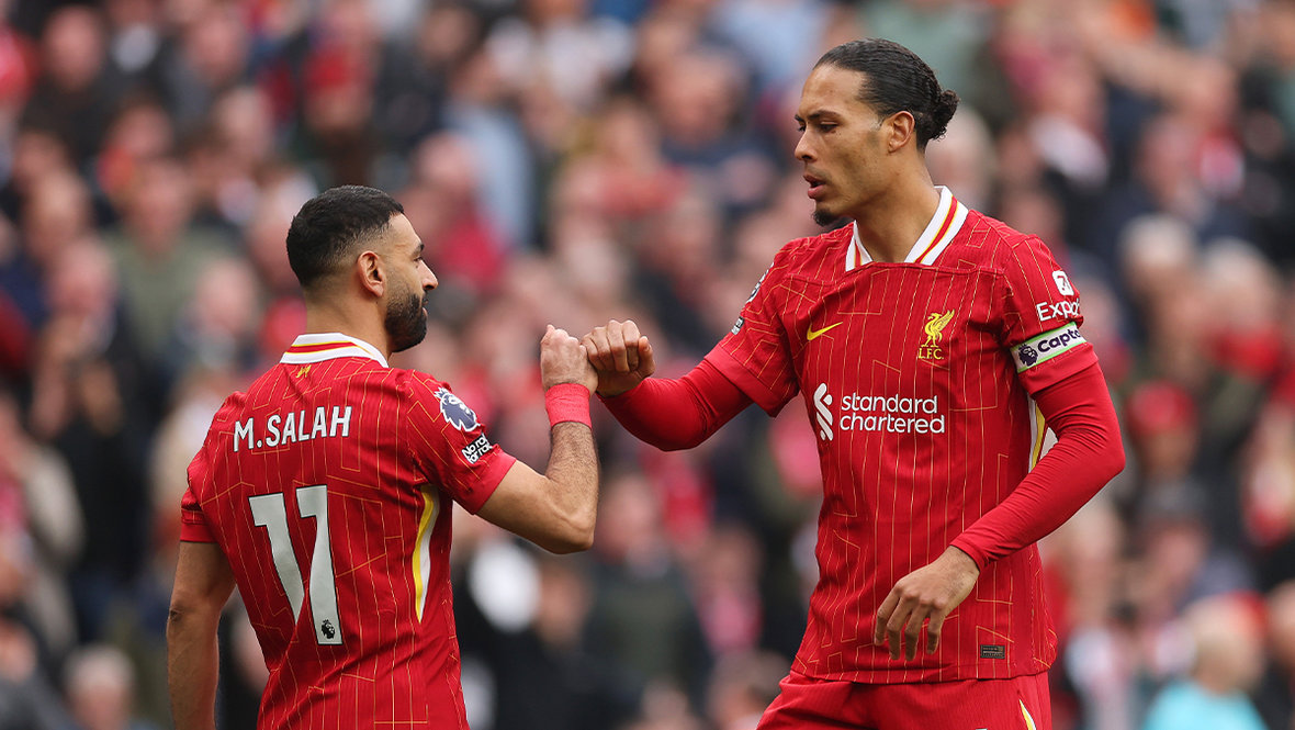 Мохаммед Салах и Вирджил ван Дейк.