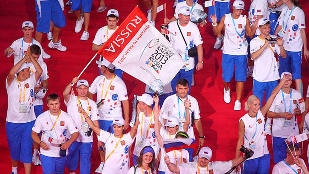 Российские спортсмены на Универсиаде в Шэньчжэне.