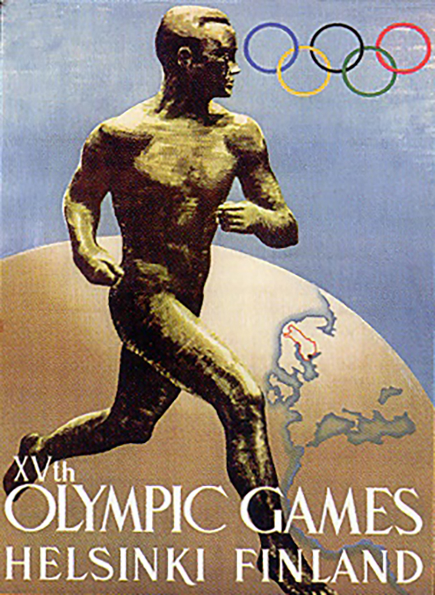 Плакат Олимпиады-1952 в Хельсинки.
