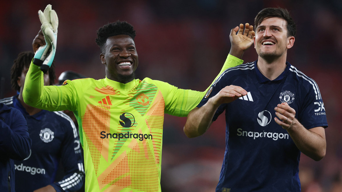 Андре Онана и Гарри Магуайр. Футболисты «Манчестер Юнайтед» Андре Онана и Гарри Магуайр