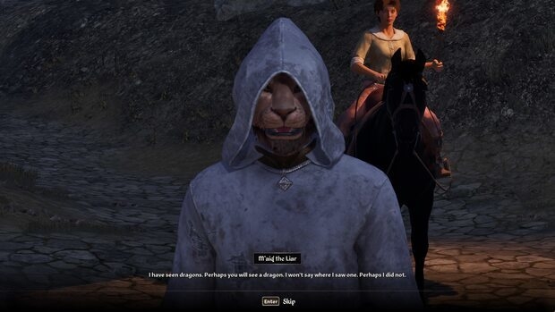 Диалог с персонажем.