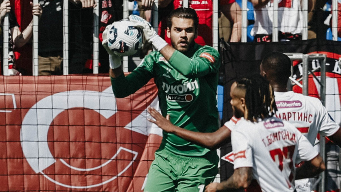 Илья Помазун, Тео Бонгонда и Кристофер Мартинс. Футболисты «Спартака» Илья Помазун, Тео Бонгонда и Кристофер Мартинс