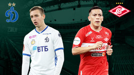 «Динамо» победило «Спартак» благодаря двум голам в первом тайме. Онлайн-трансляция матча РПЛ