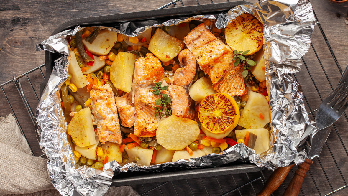 Блюдо в фольге