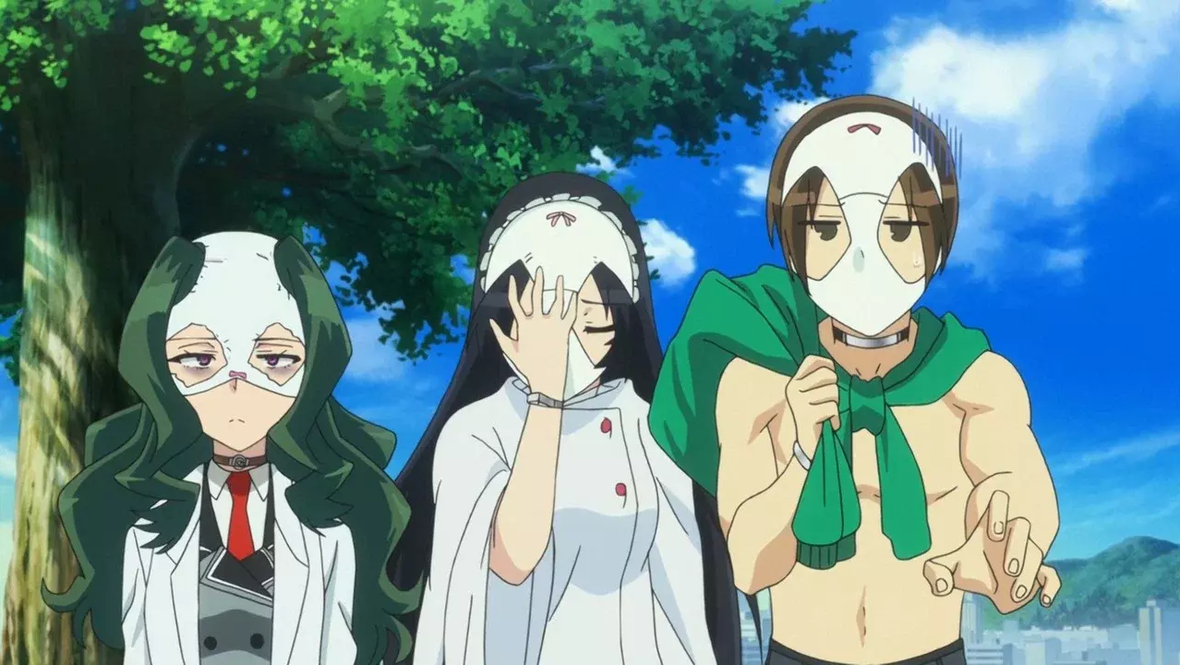 Кадр из аниме «Скучный мир, где не существует самой идеи похабных шуток», реж. Ехэй Судзуки, Еситака Кояма, Осаму Хонма, J.C.Staff