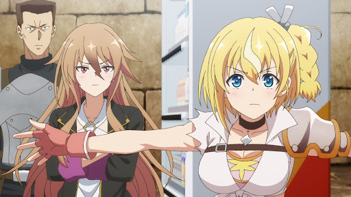 Кадр из аниме «Я переродился торговым автоматом и скитаюсь по лабиринту», реж. Нориаки Акитая, Studio Gokumi, AXsiZ