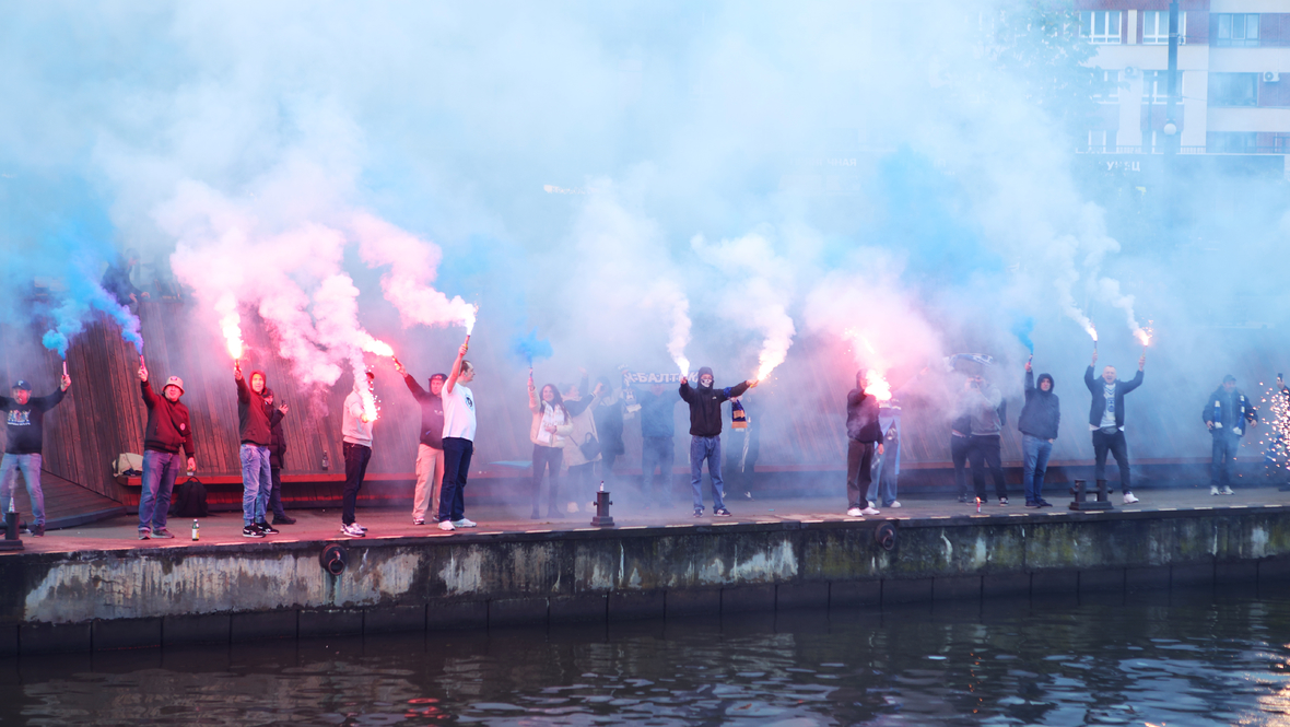 Празднование чемпионства «Балтики».