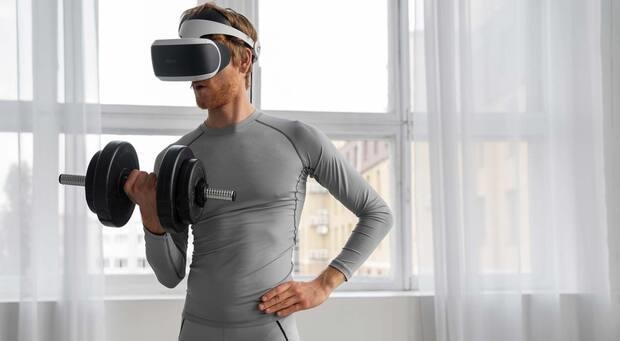 Тренировка с использованием VR-шлема.