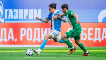 Густаво Мантуан и Лео Гогличидзе в матче «Зенит» — «Ахмат» (3:0) 24 мая.