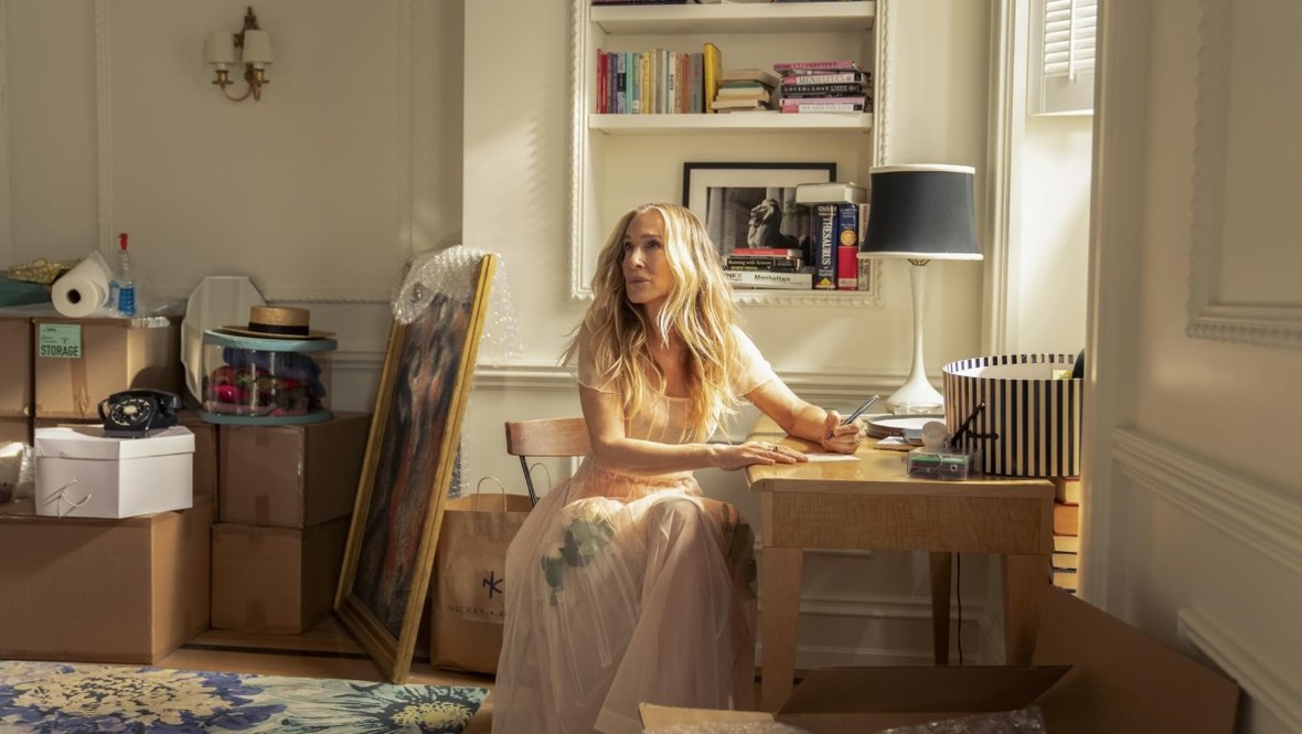 Кадр из сериала «И просто так», реж. Майкл Патрик Кинг, Синтия Никсон, Джиллиан Робеспьер и др., Max