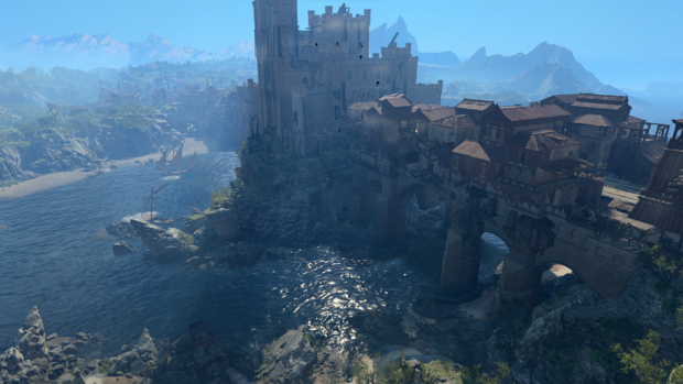 Панорамный вид на Змеиную скалу.