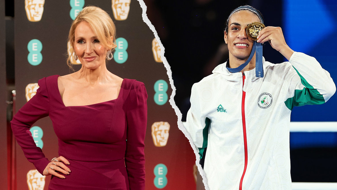 Писательница Джоан Роулинг и боксерша Иман Хелиф