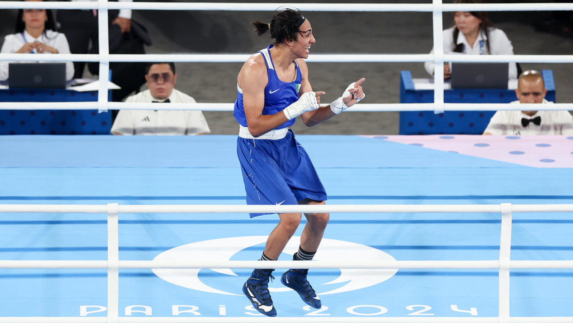 Иман Хелиф. Боксерша Иман Хелиф на Олимпиаде в Париже