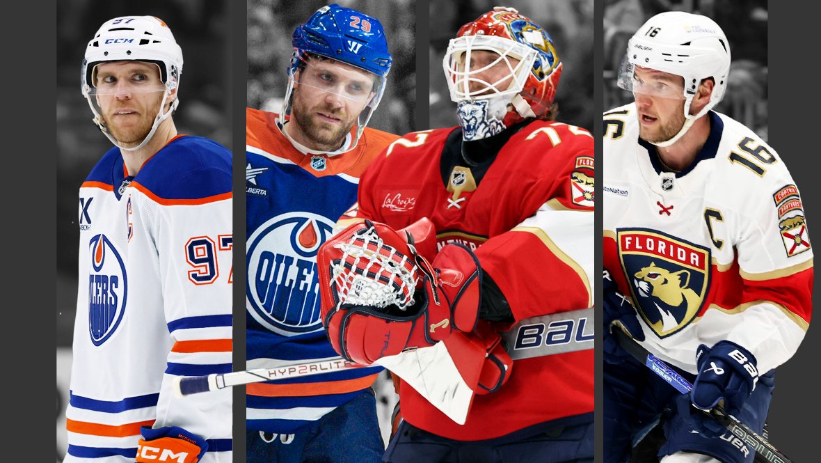 Хоккеисты Коннор Макдэвид, Леон Драйзайтль, Сергей Бобровский и Александр Барков