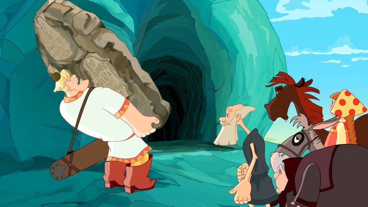 Кадр из мультфильма «Алеша Попович и Тугарин Змей», реж. Константин Бронзит, Кинокомпания СТВ, Анимационная студия Мельница