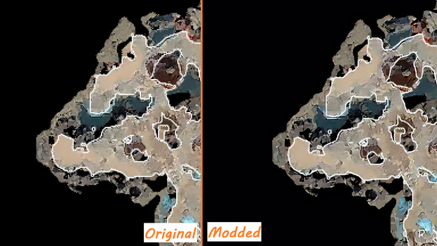 Сравнение изменений в мини-карте.