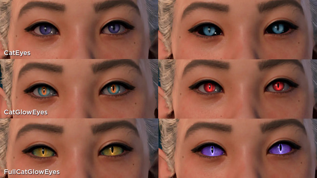 Варианты глаз, которые вводятся модификацией.