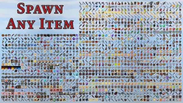 Все возможные предметы, которые можно заспавнить.