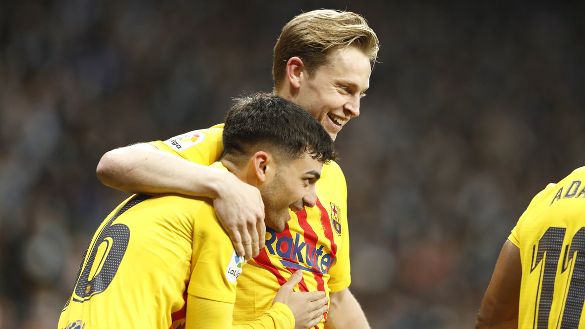 Педри и Френки де Йонг. Футболисты «Барселоны» Педри и Френки де Йонг