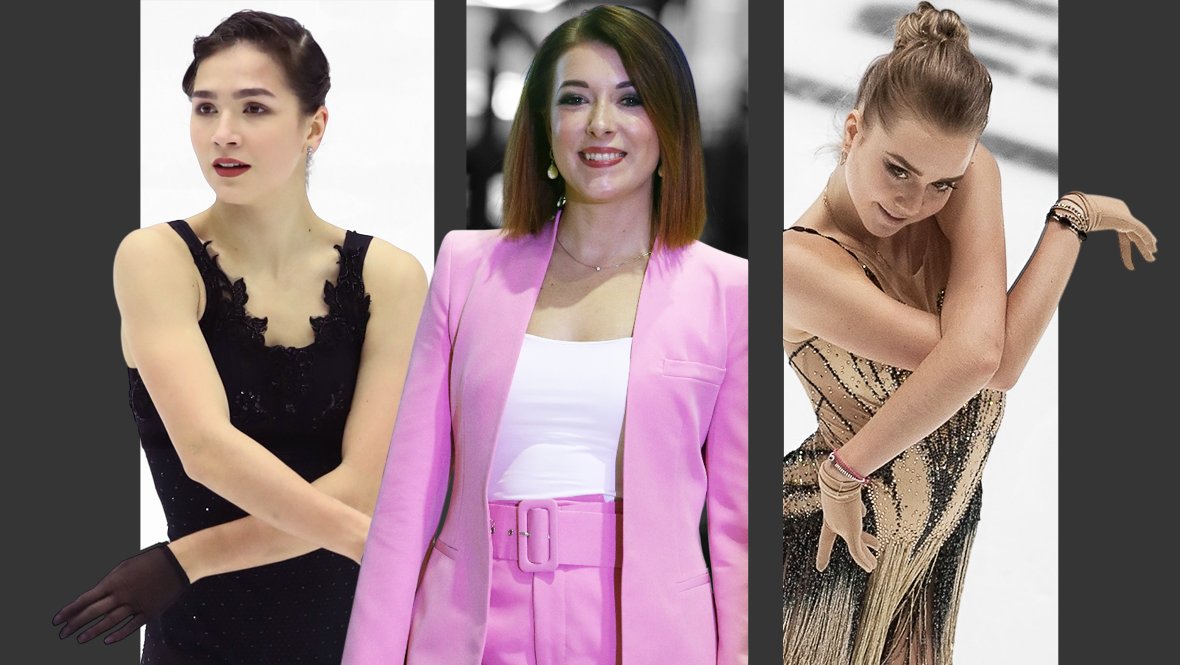 Фигуристки Станислава Константинова, Екатерина Боброва и Елена Радионова