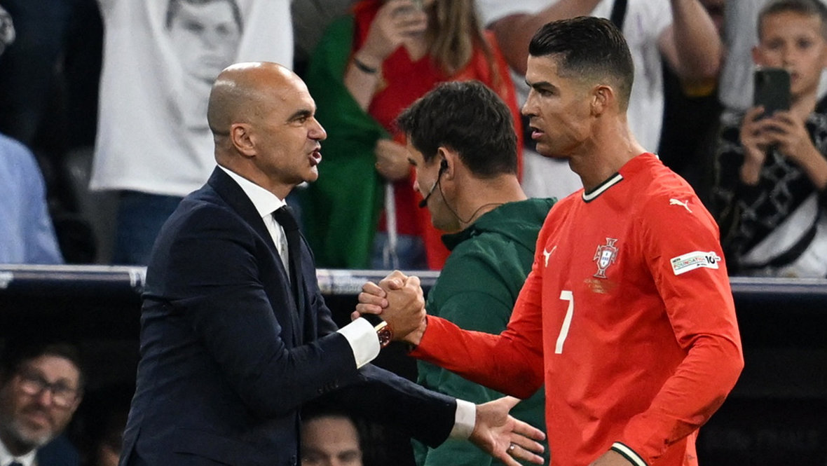 Роберто Мартинес и Криштиану Роналду.