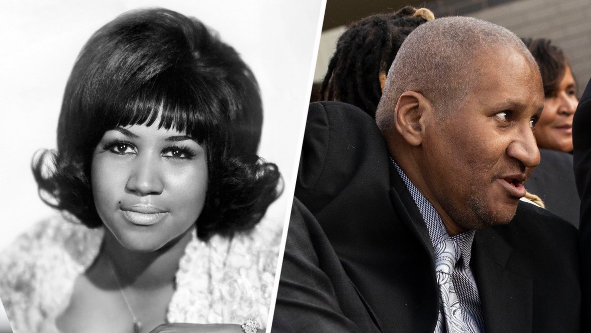 Арета Франклин и Кларенс. Арета Франклин и сын Кларенс.