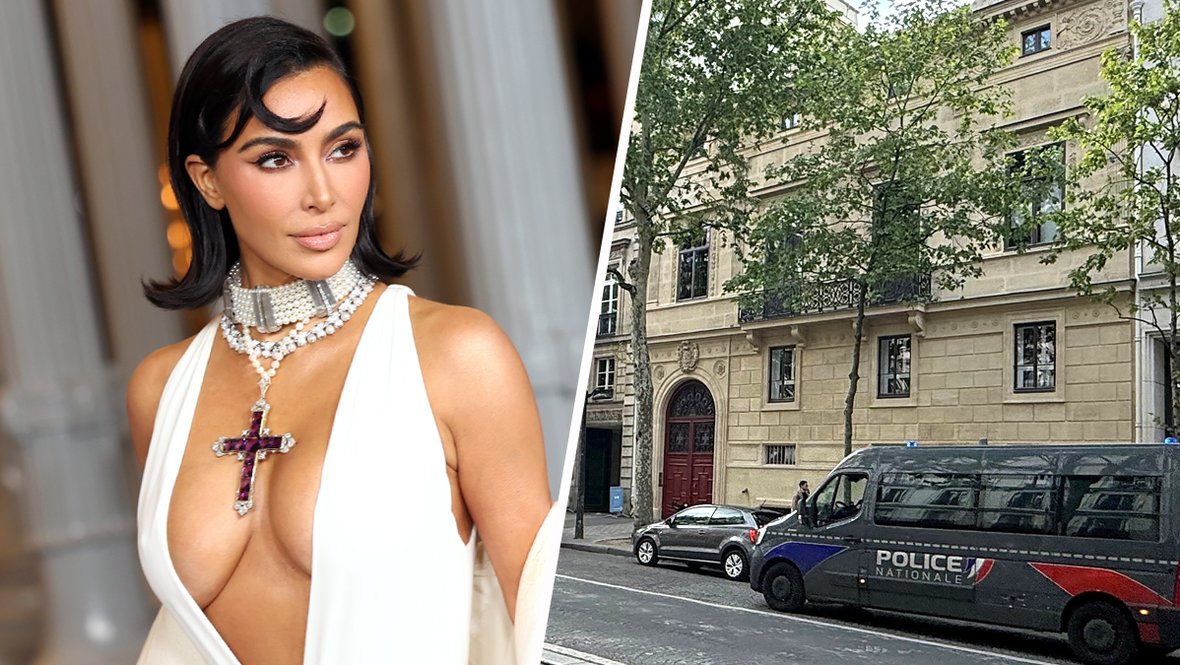 Ким Кардашьян и дом, где произошло ограбление. Ким Кардашьян и дом, где произошло ограбление.