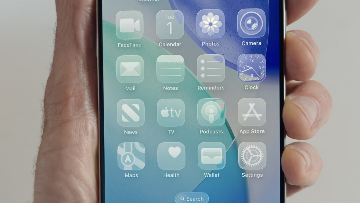 Новый дизайн приложений с помощью Liquid Glass.