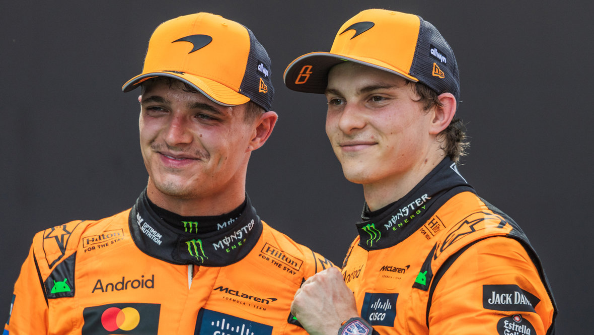 Оскар Пиастри и Ландо Норрис. Автогонщики Оскар Пиастри и Ландо Норрис