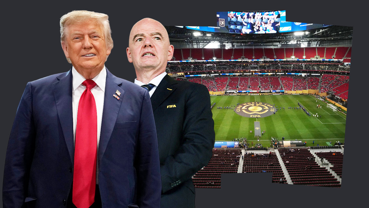 Президент США Дональд Трамп и президент ФИФА Джанни Инфантино