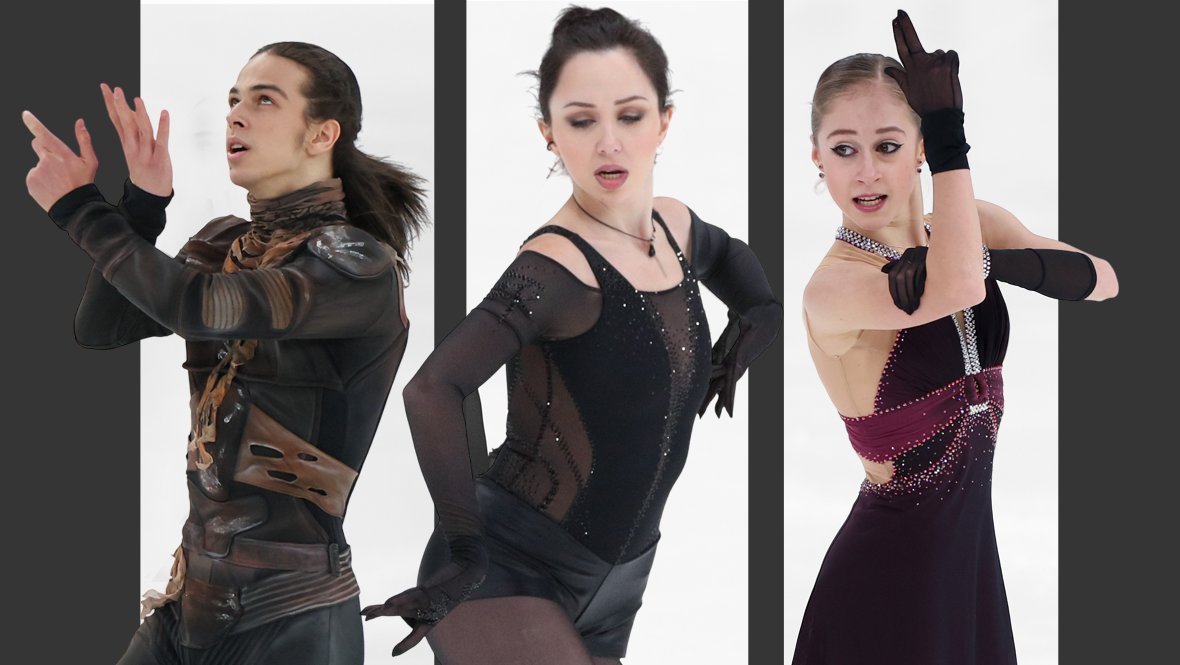 Фигуристы Петр Гуменник, Елизавета Туктамышева и Алина Горбачева