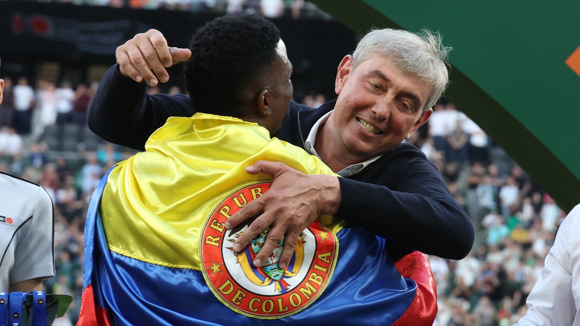 Владелец «Краснодара» Сергей Галицкий и нападающий Джон Кордоба.