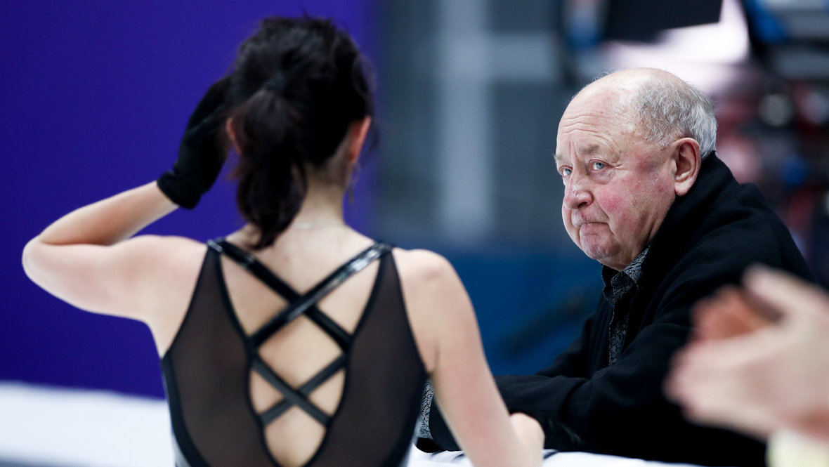 Елизавета Туктамышева и тренер Алексей Мишин.