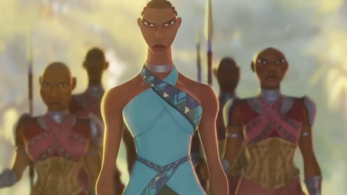 Кадр из мини-сериала «Очи Ваканды», реж. Райан Куглер, Marvel Studios, Marvel Animation, Disney+