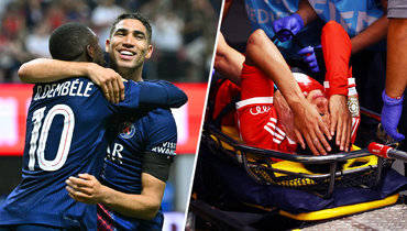 Радость Усмана Дембеле и Ашрафа Хакими и травма Джамала Мусиалы в матче «ПСЖ» — «Бавария» (2:0).